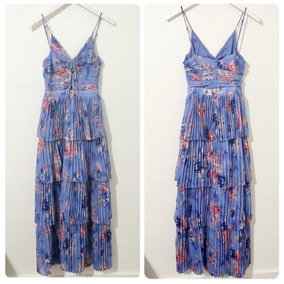NEW ASTR the Label Daytona Dress in Periwinkle Pink Floral Size Small S - Picture 2 of 6